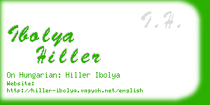 ibolya hiller business card